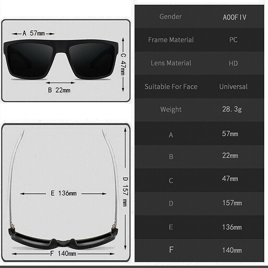 Men Sunglasses UV400 Polarized Glasses Fishing Sports Driving WrapAround Eyewear