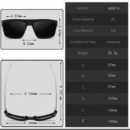 Men Sunglasses UV400 Polarized Glasses Fishing Sports Driving WrapAround Eyewear