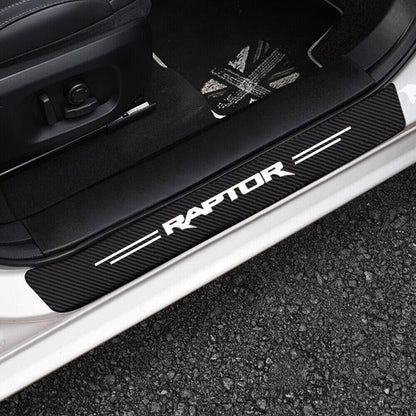 4pcs Compatible with Ford Ranger Raptor Door Sill Plate Cover Panel Protector Stickers