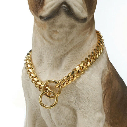 Stainless Steel Puppy Dog Pet Choke Collar Metal P Chain Slip Training Choker