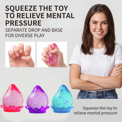 Dream Drop Fidget Solid Squish Toy Sensory Toys Teardrop  Stress Squeeze Ball