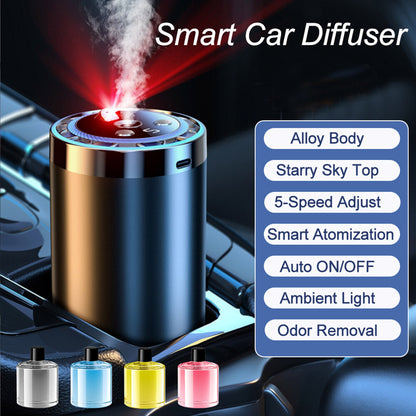 Smart Car Perfume Air Freshener Diffuser Aroma Scent Diffuser with Ambient Light