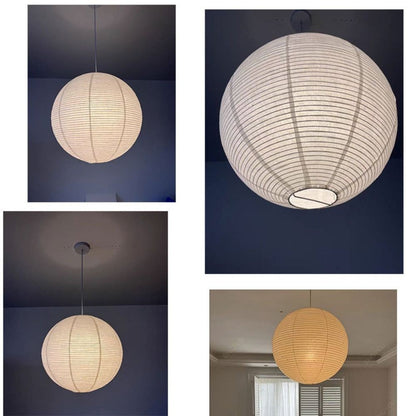 Globe Lampshade White Paper Ball Dome Easy Fit Ceiling Lamp Shade LED Light Bulb