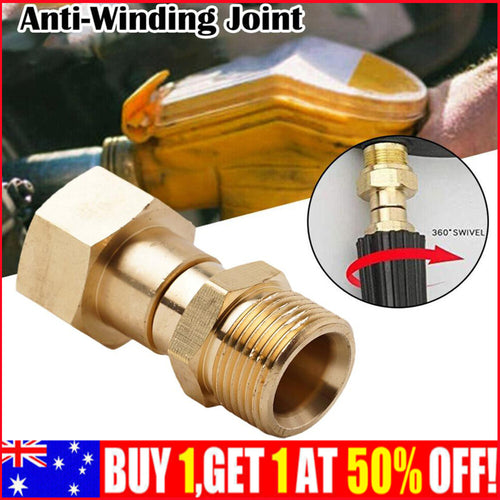 Brass High Pressure Washer Swivel Joint Connector Hose Fitting M22 14mm Thread 360 Degree Rotation Hose Sprayer Connector