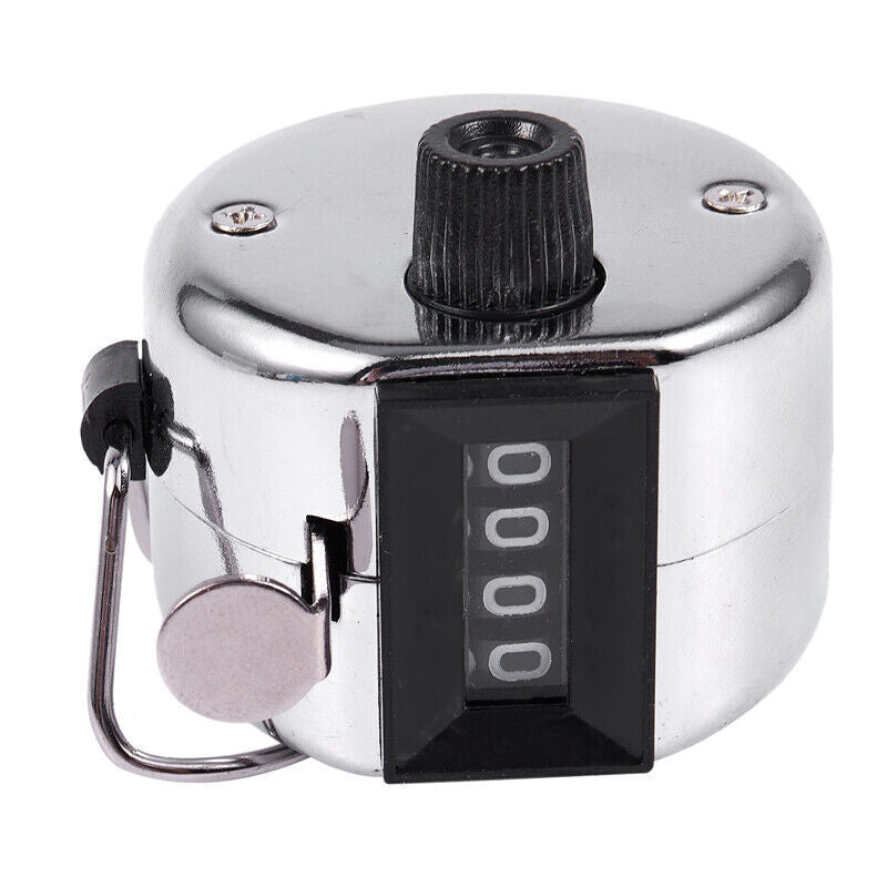 4 Digit Tally Counter Hand Held Number Clicker Mechanical Manual Counting Click