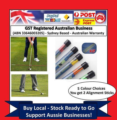 2 x 123cm - Golf Alignment Sticks Golf Training Collapsible Golf Practice Rods – Compatible with Golf