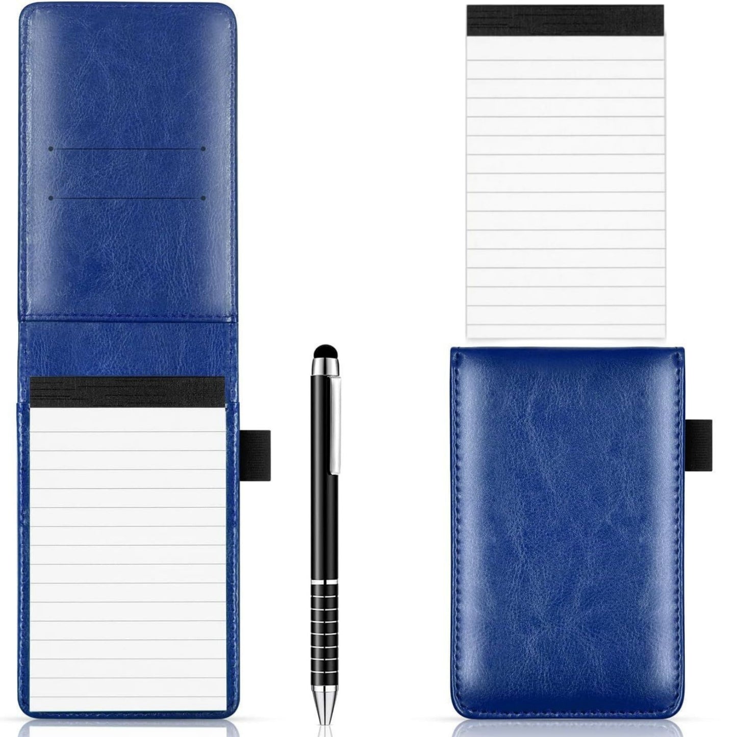 Mini Pocket Notepad Holder Set With Pen Notebook Leather Notebooks Writing Pads
