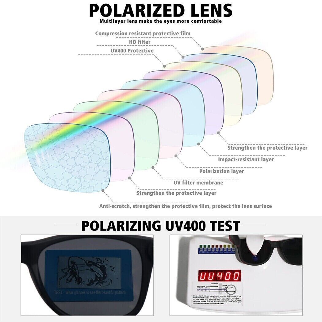 Men Sunglasses UV400 Polarized Glasses Fishing Sports Driving WrapAround Eyewear