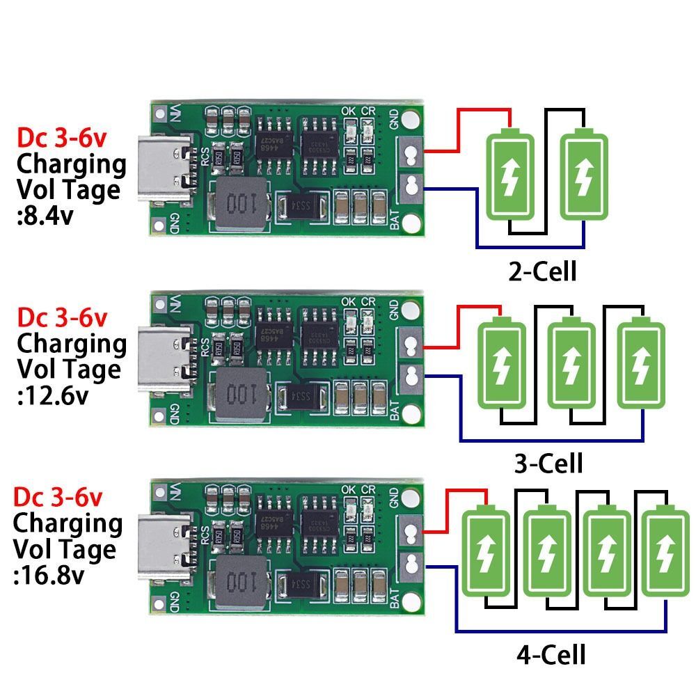 Li-Ion Charger 2S 3S 4S Lithium Battery Charging Step Up Board Boost Module