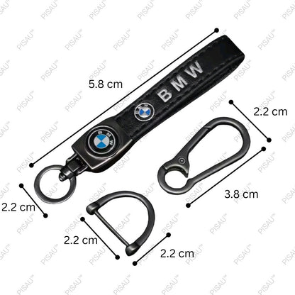 BMW Keyring Keychain Leather Metal Car Key Ring Chain Brand Car Decro 01012