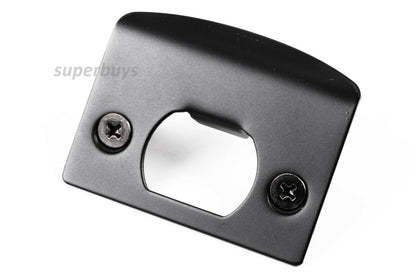 Matte Black D Type Door Lock Latch Striker Strike Plate Pad Square Locking Frame