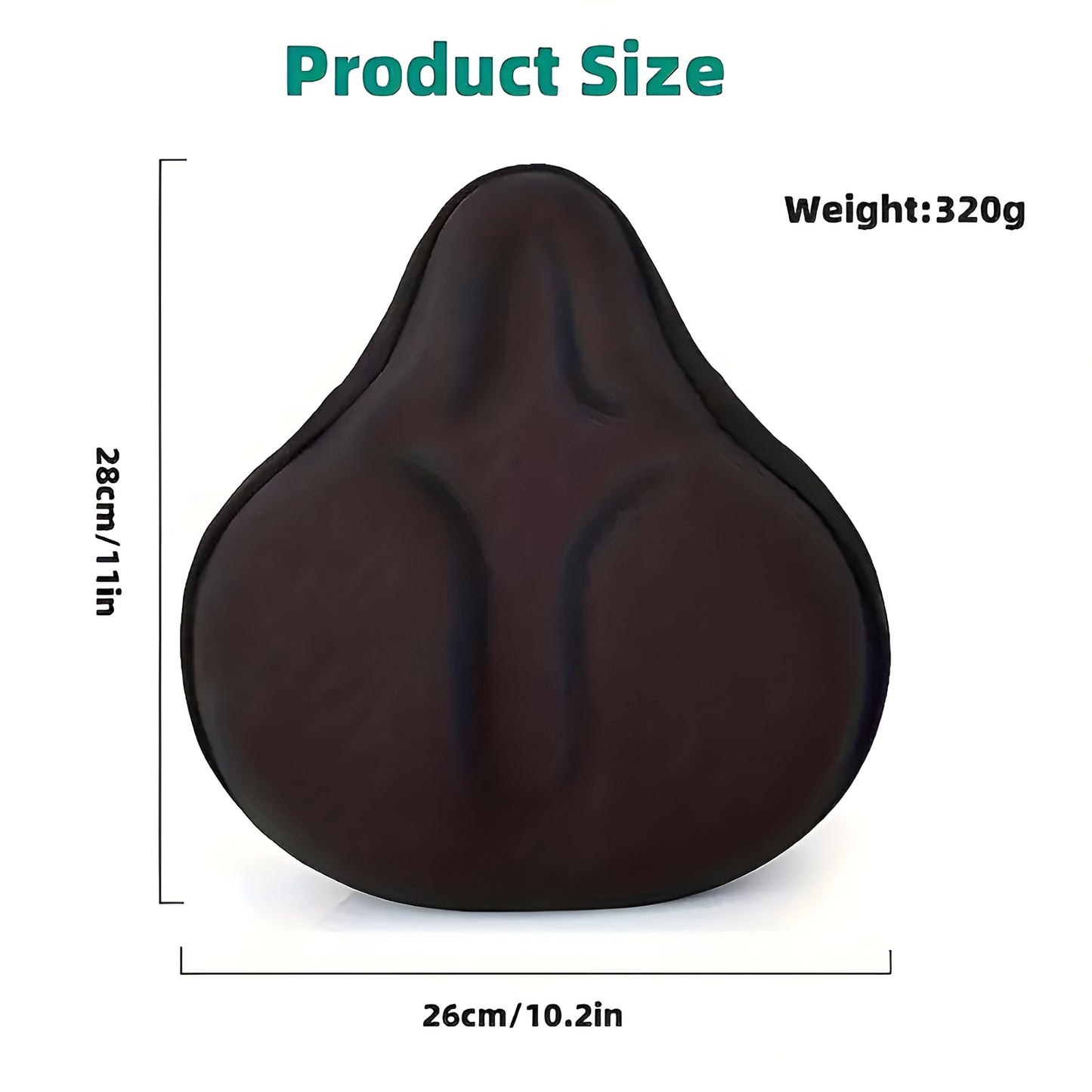 Soft Silicone Bicycle Seat Cover Thickened Comfortable Cushion Compatible with Mountain Bike