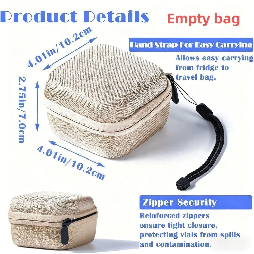 Insulin Vials Fridge Holder 9/15 Slots Peptide Fridge Storage Carrying Case 10ML