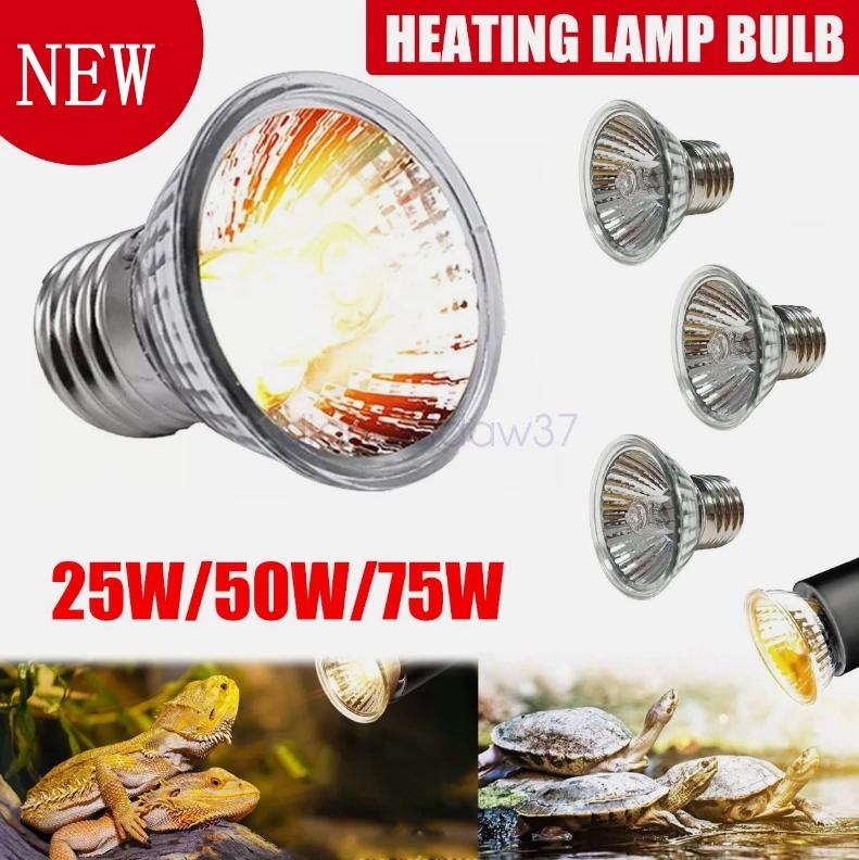 25/50/75W Heat Lamp Reptile Light Bulb UV UVB+UVA Tortoise Calcium Supplement