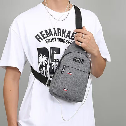 Men's Crossbody Shoulder Bag Sling Chest Bag Anti Theft Travel Casual Waterproof