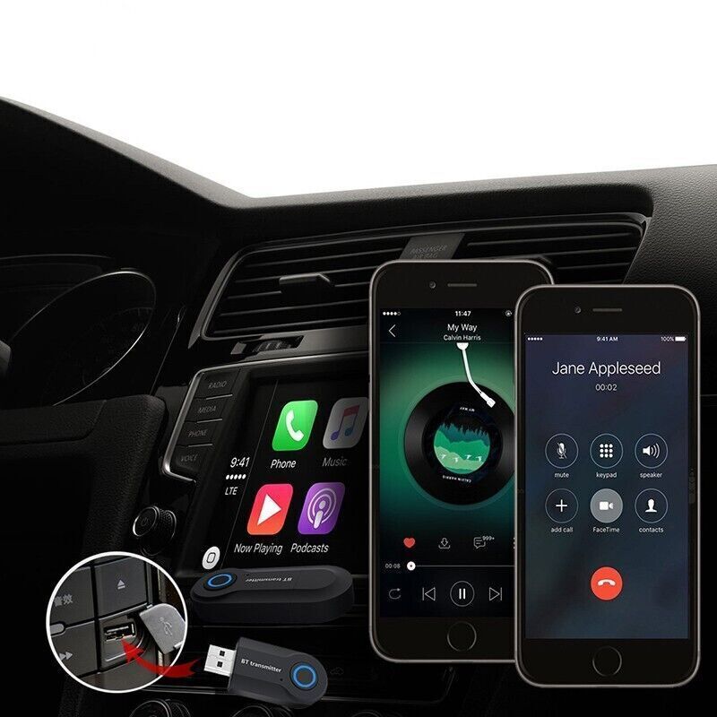 Wireless Bluetooth 5.0 Transmitter Stereo Audio Adapter Sender for TV PC Speaker