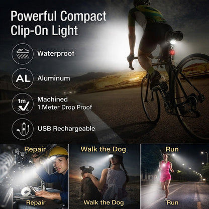 Rechargeable Bike Light Set LED Bicycle Lights Waterproof Headlight Front Rear