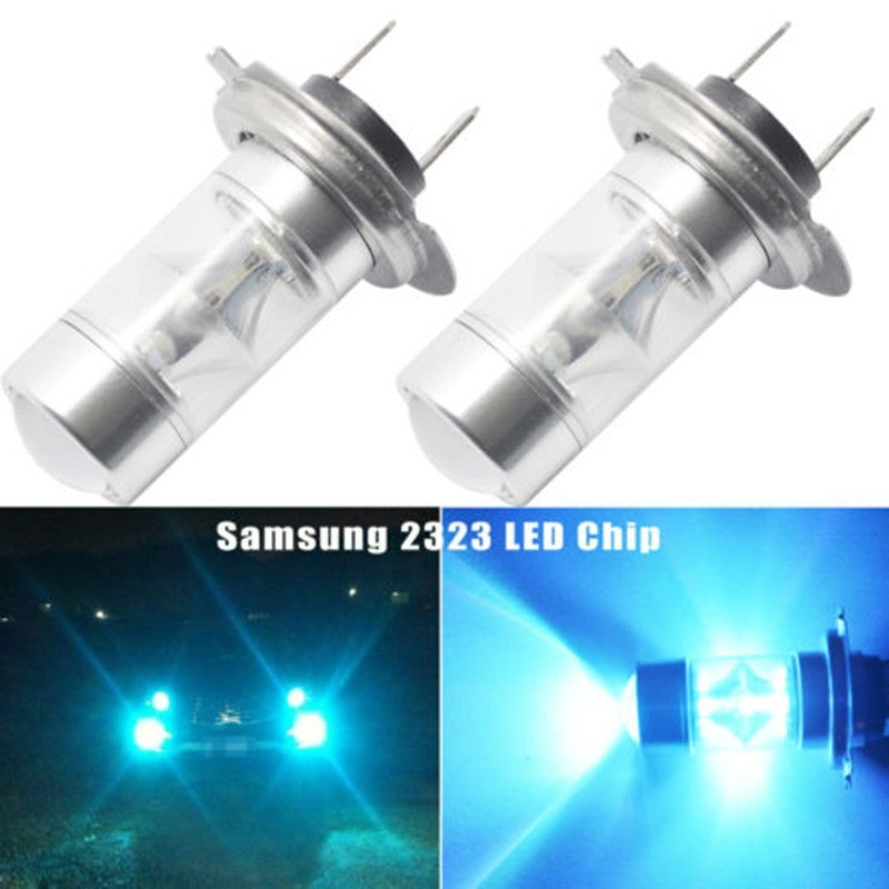 2 PC H7 60W LED Amber /White /Ice blue /Blue Projector Fog Driving Light Bulbs