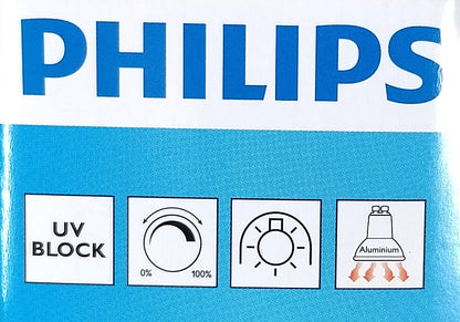 4 x PHILIPS Halogen 35W GU10 Reflector Wide Beam Globes Bulbs Lamp Dimmable 240V – Compatible with PHILIPS