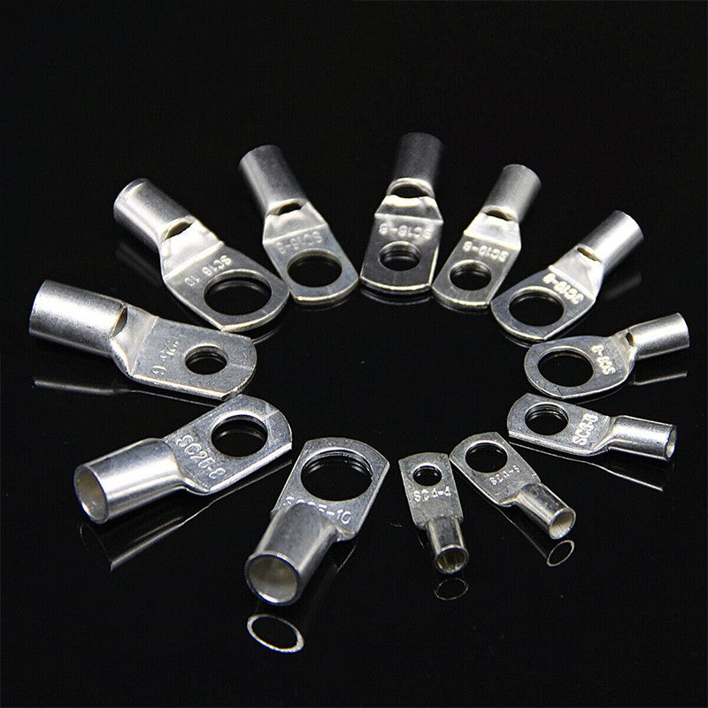 240Pcs 4WD Cable Lug Ring Battery Copper Tube Connector Kits Terminal Crimper AU