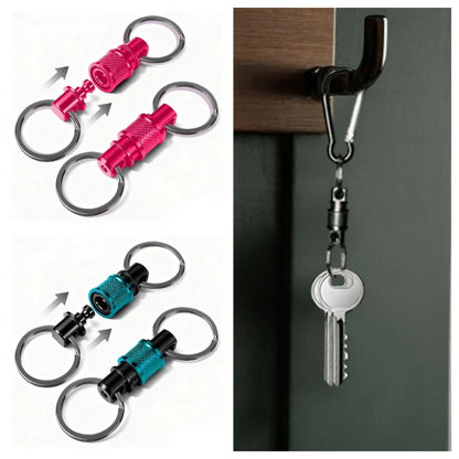 Detachable Quick Release Keyring Keychain Key Ring Chain Pull Apart Split Craft
