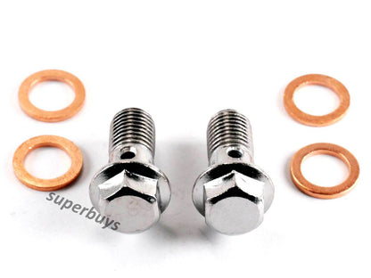 6pcs M10 x 1.0mm Brake Banjo Bolt Copper Crush Sump Motorcycle Bike Car Line