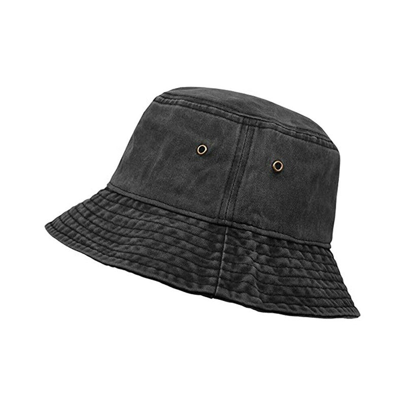 Unisex Men Women Washed Cotton Outdoor Camping Sports Bucket Fisherman Hat Style