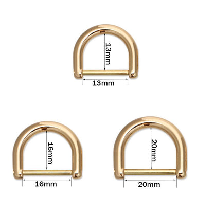 Detachable Bag Strap Accessories Open Screw D Ring Buckle Clasp Screw D Buckle