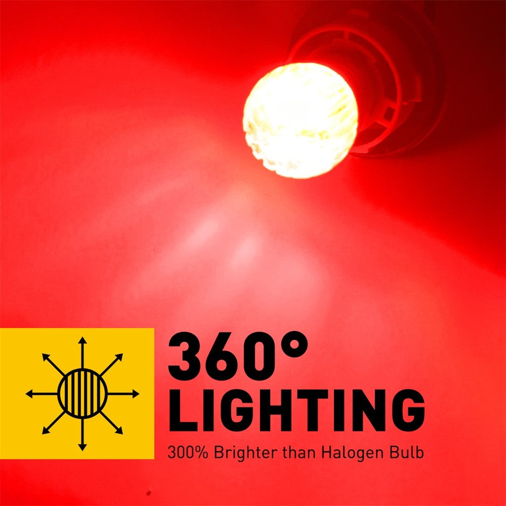 AUXITO 2X 1157 LED BAY15D BRAKE/STOP LIGHT TAIL BULB LIGHT PURE RED SUPER BRIGHT