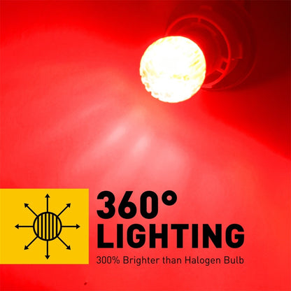 AUXITO 2X 1157 LED BAY15D BRAKE/STOP LIGHT TAIL BULB LIGHT PURE RED SUPER BRIGHT