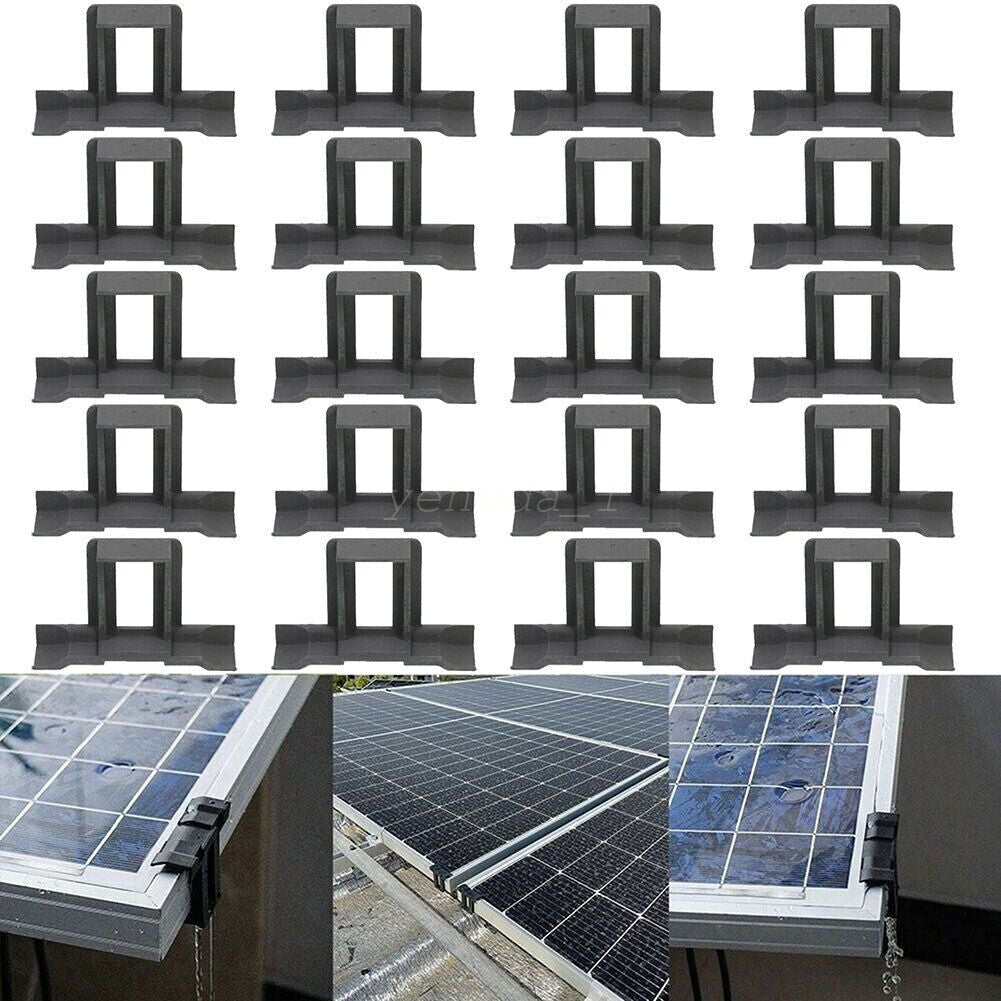 10/20PCS Solar Panel Water Drainage Clips PV Modules Cleaning Clips Water Drain