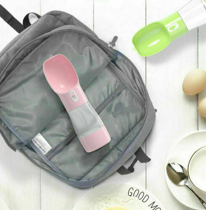 2 in1 Puppy Dog Cat Pet Water Bottle Cup Drinking Travel Outdoor Portable Feeder