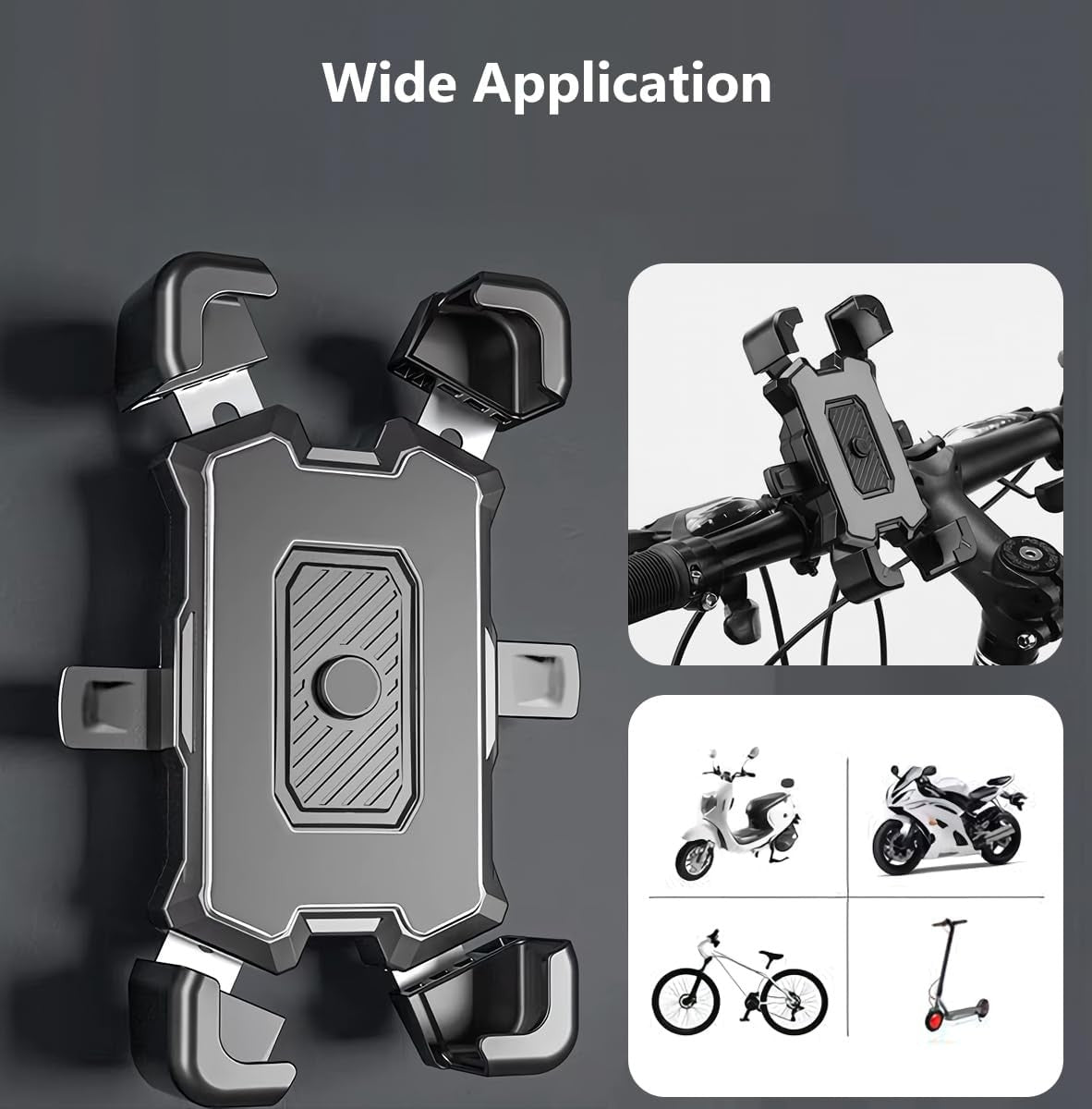 360° Rotation Mobile Phone Holder Handlebar Mount For Motorcycle Bicycle Bike