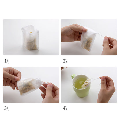 100pcs Non-woven Cloth Heat Sealing Filter Paper Loose Disposable Empty Tea Bag