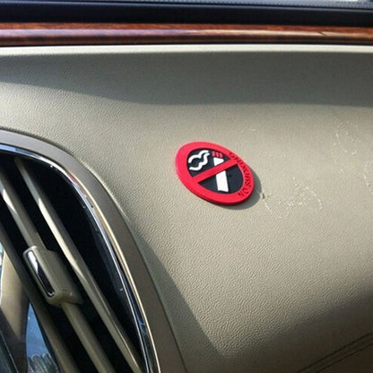 5pcs No Smoking Sign Sticker Decal 50mm Round Self Adhesive Wall Window Car Safe