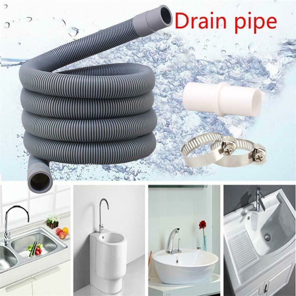 Universal Washing Machine Dishwasher Drain Waste-Hose Extension Pipe Kit 1/2/3 M