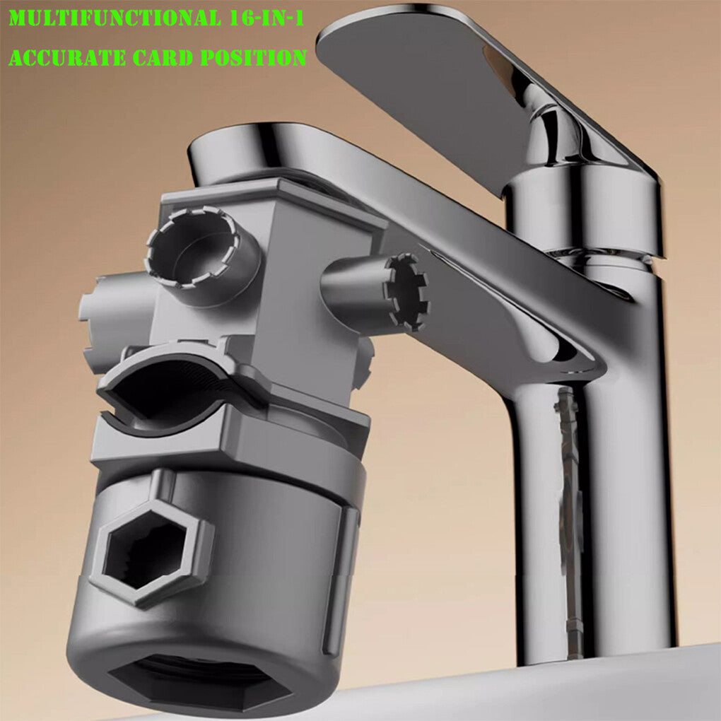 16 in 1 Multifunctional Wrench Tool for Taps Bathroom Kitchen Faucet Wrench Tool