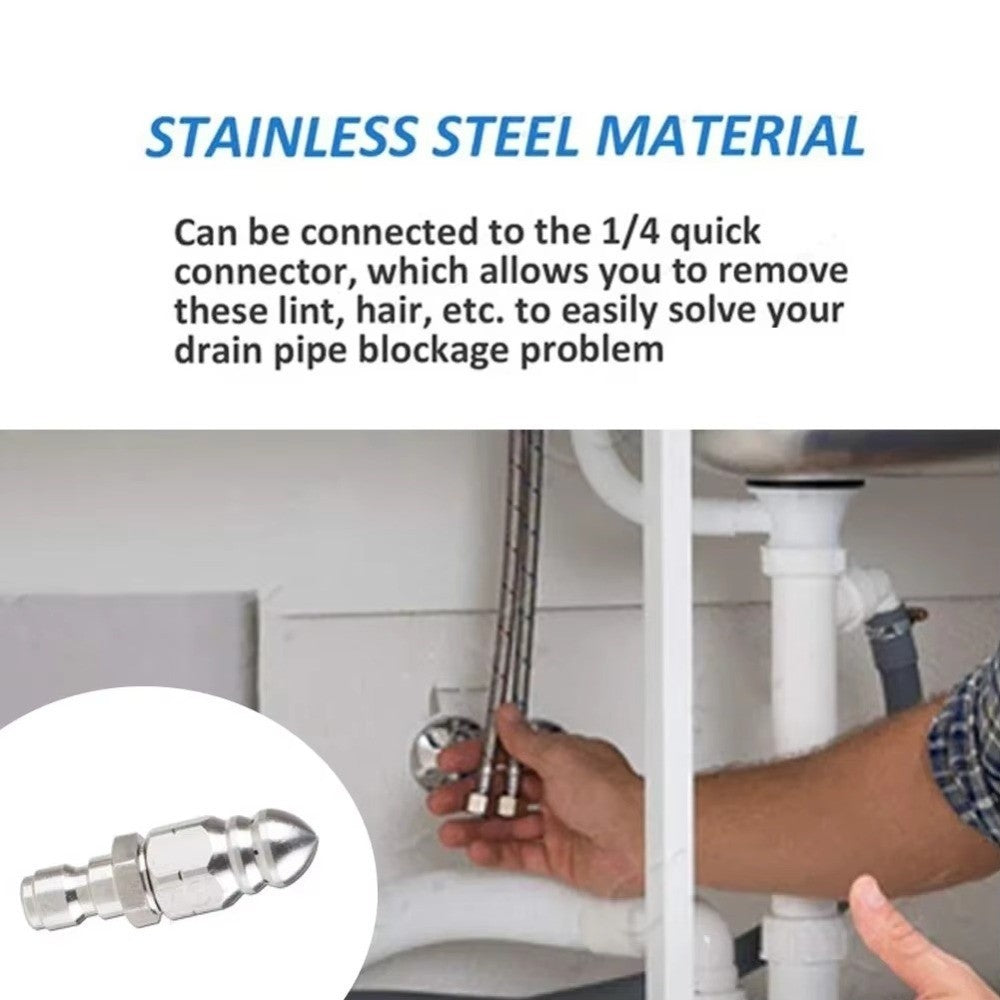 5000psi High Pressure Sprayer Nozzle Portable Water Jet Nozzle  Sewage Hose