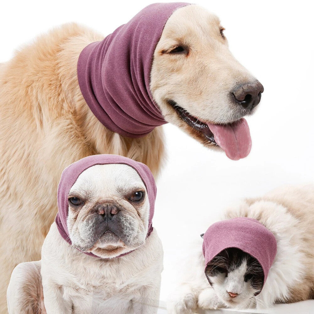 Calming Dog Ears Cover for Noise Reduce Pet Hood Earmuffs for Grooming Bathing
