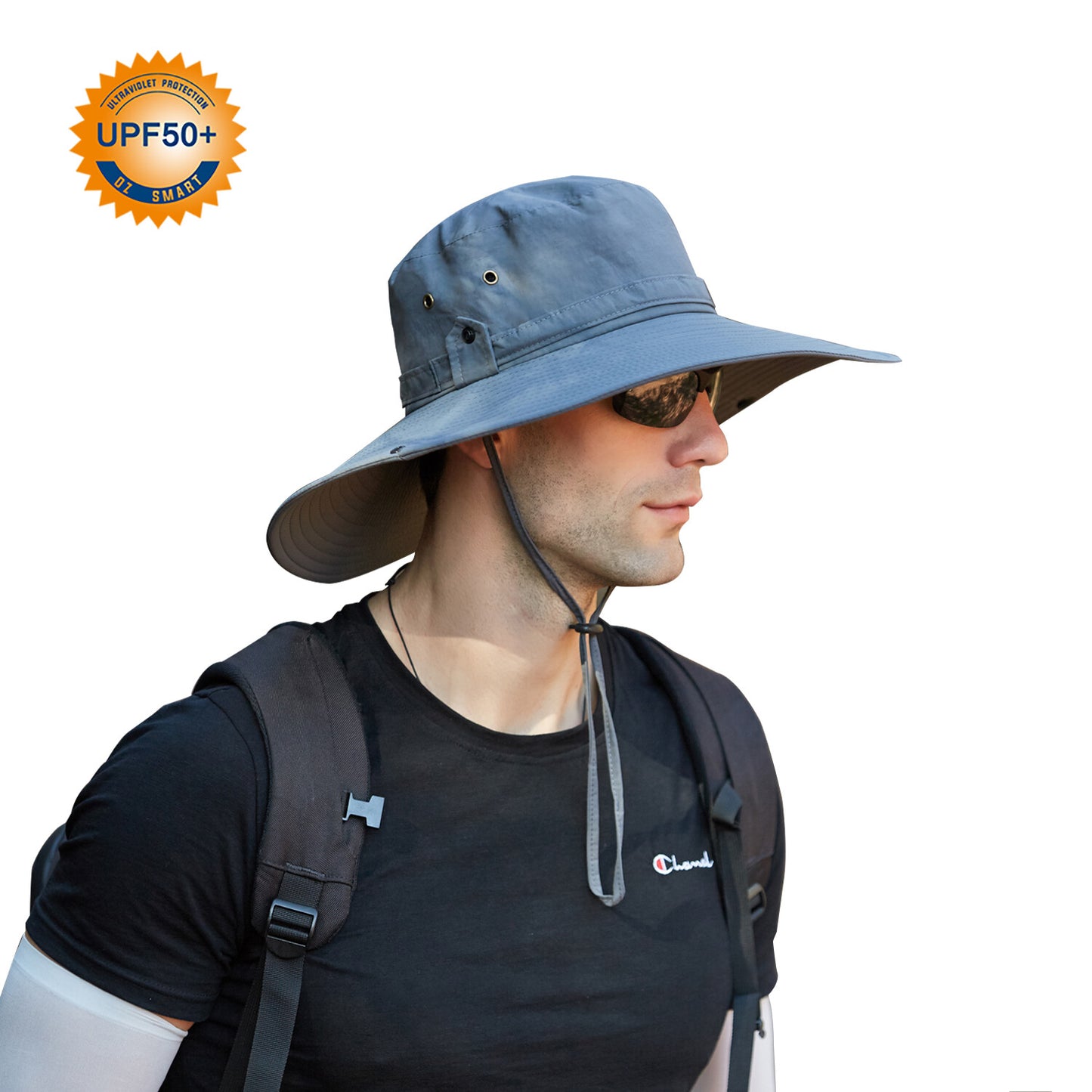 OZ SMART Sun Hat Men/Women, Wide Brim Bucket Hats Certified UPF 50 UV Protection