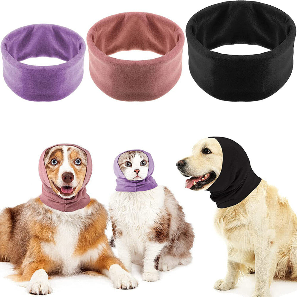 Calming Dog Ears Cover for Noise Reduce Pet Hood Earmuffs for Grooming Bathing