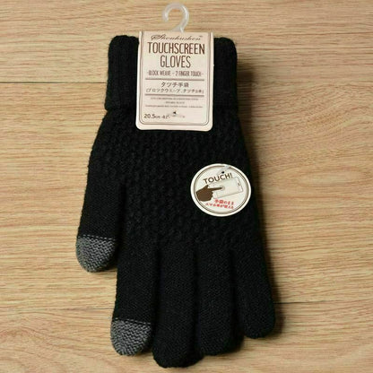Knitted Winter Gloves Cashmere Knitted Women Autumn Warm Touch Screen Gloves