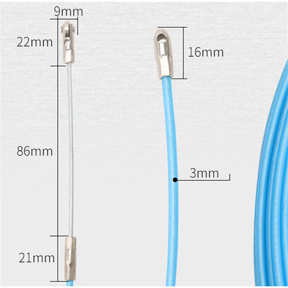 5-30m Cable Fish Push Puller Conduit Snake Cable Rodder Fish Tape Wire Guide