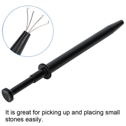 Black Color Gem Pick Up 4 Prong Jewelry Making Tool Grabber Tool  Bead Handling