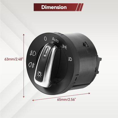 Car Auto Headlight Head Light Switch Sensor Compatible with VW Golf MK6 MK5 GTI Jetta Tiguan