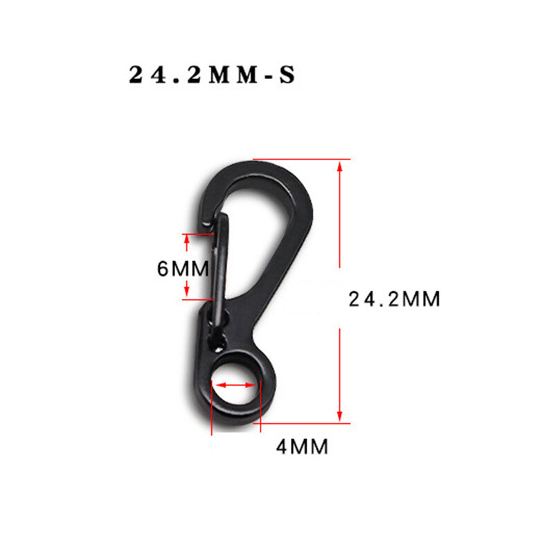 10/20x Mini Carabiner Alloy Key Buckle Keychain Snap Spring Clip Hook Tool DIY