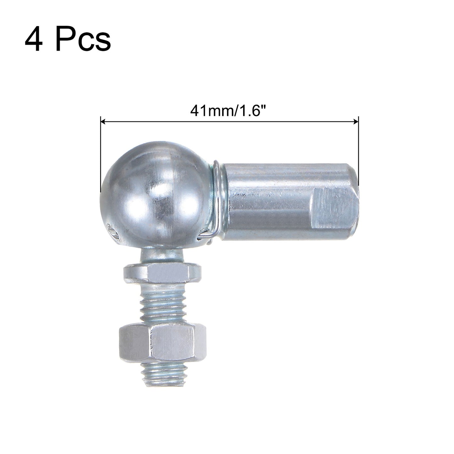 4Pcs CS13 M8 Angle Ball Joint M8x1.25 Right Hand Thread A3-Steel