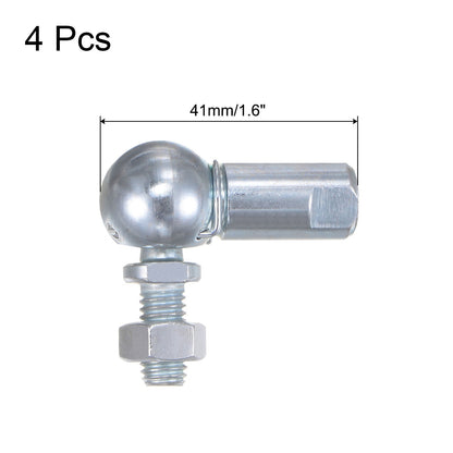 4Pcs CS13 M8 Angle Ball Joint M8x1.25 Right Hand Thread A3-Steel