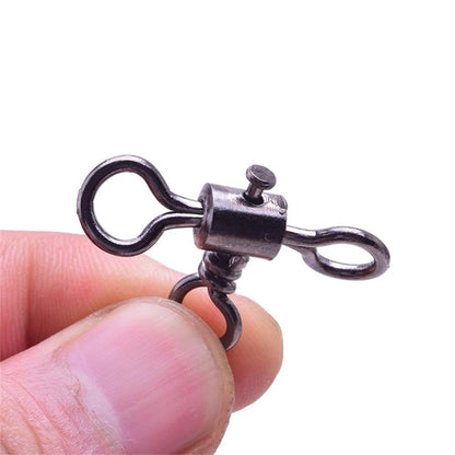 3 Way Bearing Swivel Fishhook Connector T-shape Fishing Swivels Cross Line