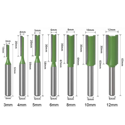 Edge 6mm Shank Single Edge Slotting Cutter Router Bits Drill Bit Milling Cutter
